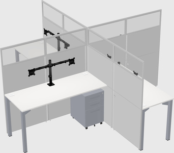 Quad office cubicles