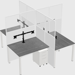 Quad office cubicles