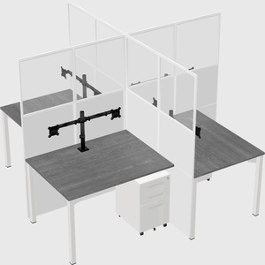 Quad office cubicles