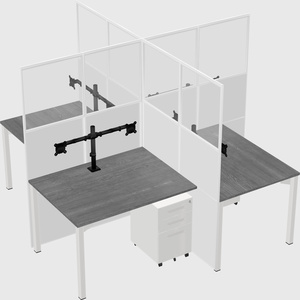 Quad office cubicles