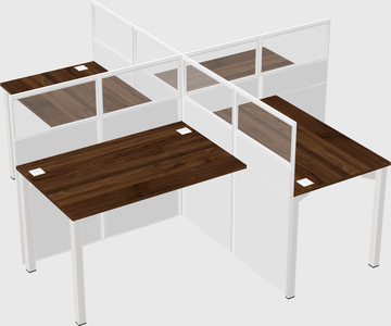 Quad office cubicles