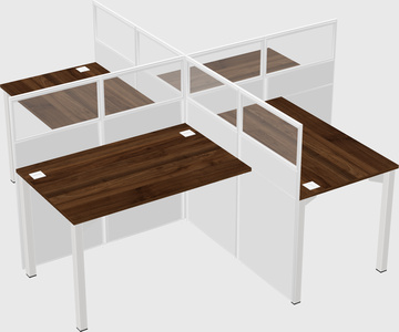 Quad office cubicles