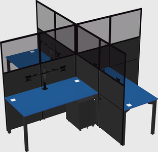 Quad office cubicles