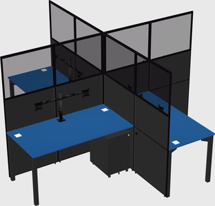 Quad office cubicles