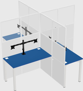 Quad office cubicles