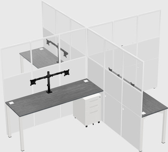 Quad office cubicles