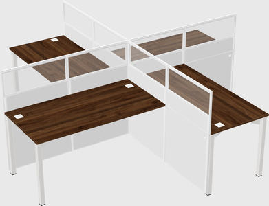 Quad office cubicles