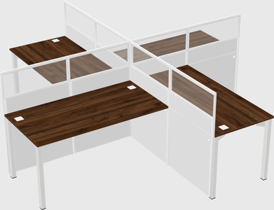 Quad office cubicles