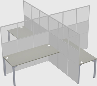Quad office cubicles