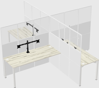 Quad office cubicles
