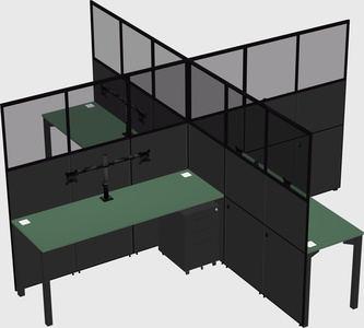 Quad office cubicles