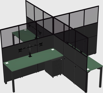 Quad office cubicles