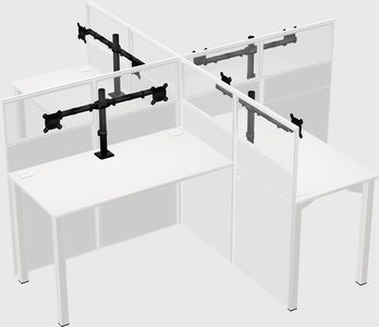 Quad office cubicles