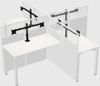 Quad office cubicles