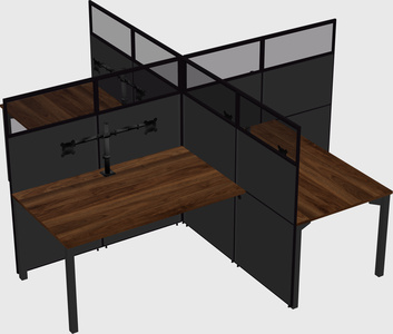 Quad office cubicles