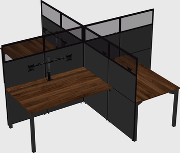 Quad office cubicles