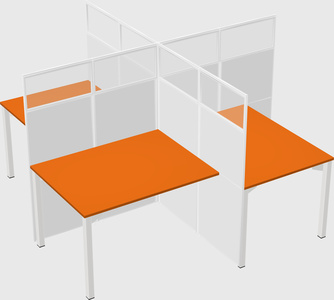 Quad office cubicles