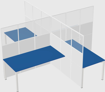 Quad office cubicles