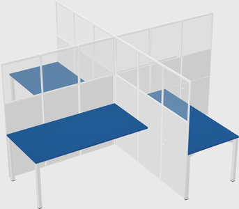 Quad office cubicles