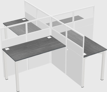 Quad office cubicles