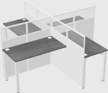 Quad office cubicles