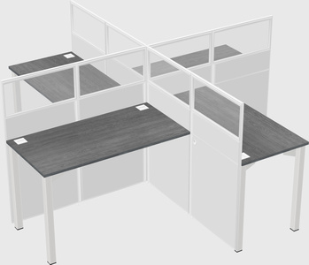 Quad office cubicles