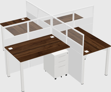 Quad office cubicles