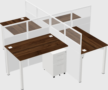 Quad office cubicles