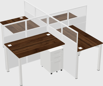 Quad office cubicles