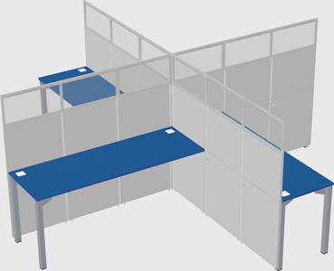 Quad office cubicles