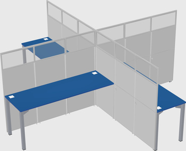 Quad office cubicles