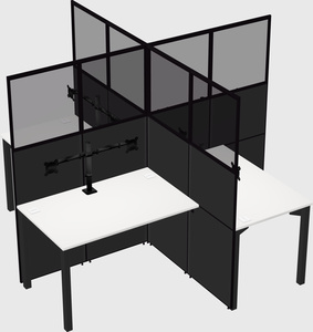 Quad office cubicles