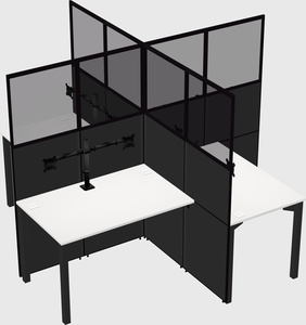 Quad office cubicles