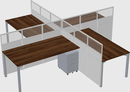 Quad office cubicles
