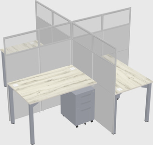 Quad office cubicles