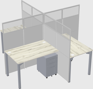 Quad office cubicles