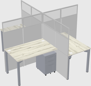 Quad office cubicles