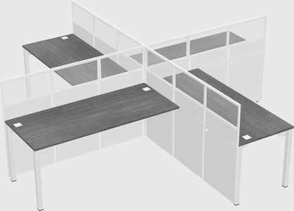 Quad office cubicles