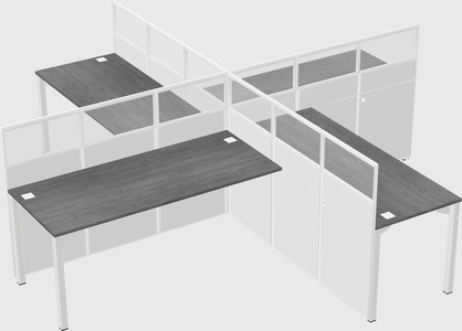 Quad office cubicles