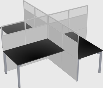 Quad office cubicles