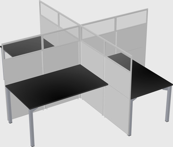 Quad office cubicles