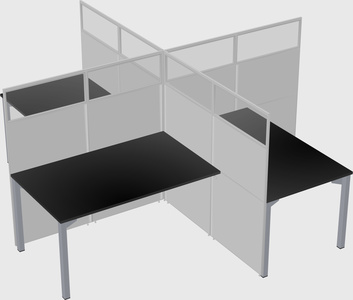 Quad office cubicles