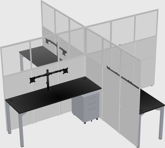 Quad office cubicles