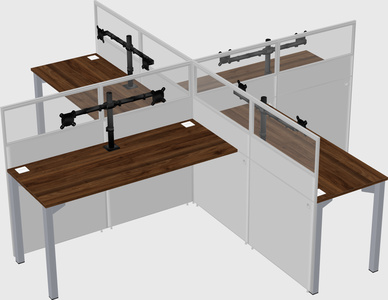 Quad office cubicles