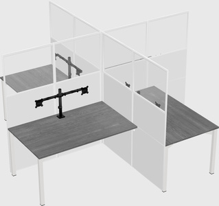 Quad office cubicles