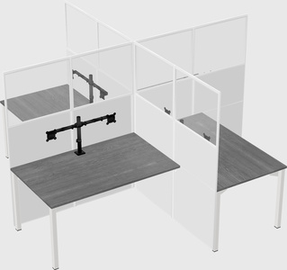Quad office cubicles