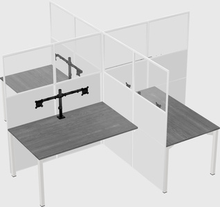 Quad office cubicles
