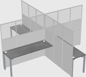 Quad office cubicles