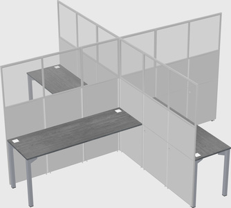 Quad office cubicles