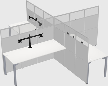 Quad office cubicles